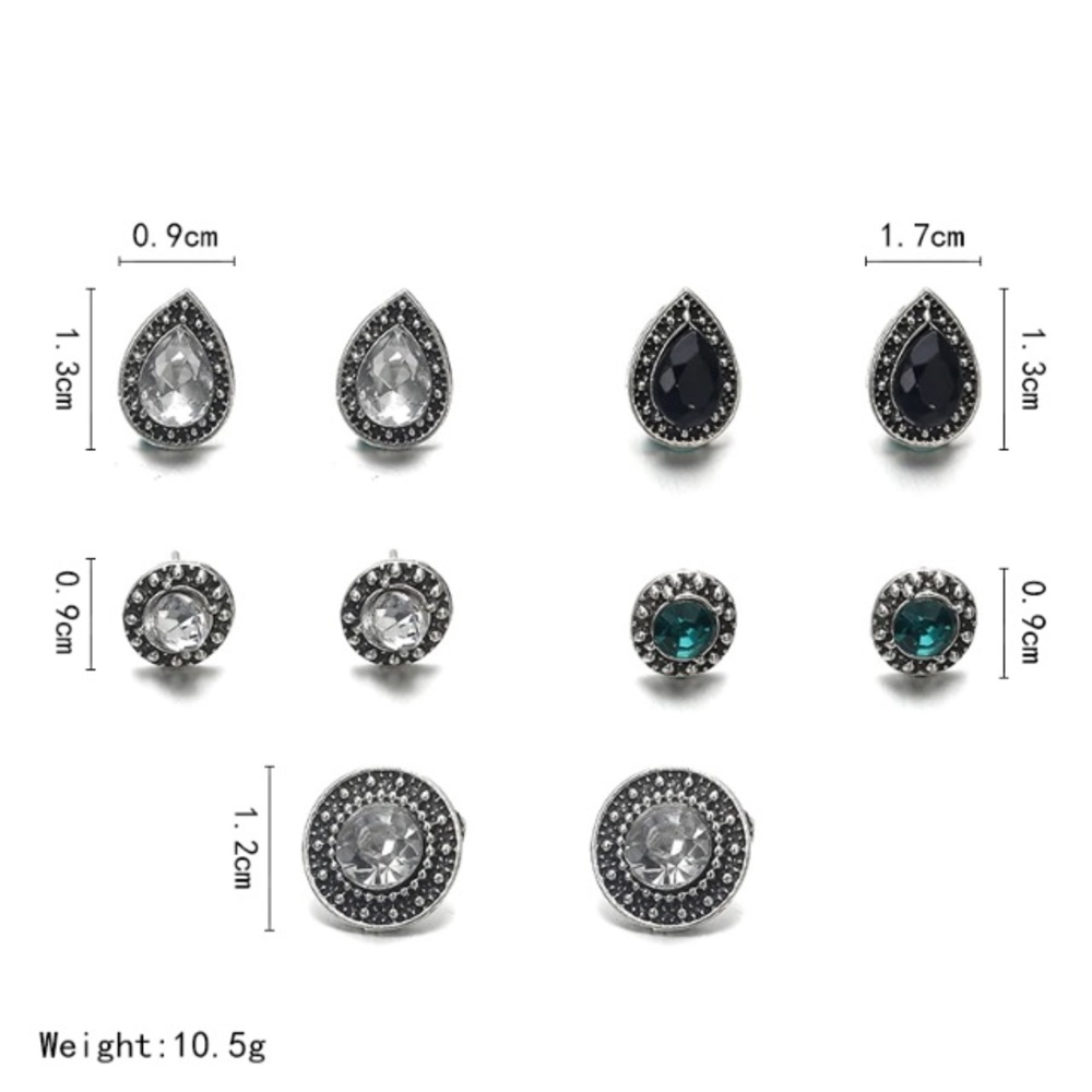 NEW!💎💙💎SPARKLING TEARDROPS EARRING BUNDLE SET - Picture 3 of 16